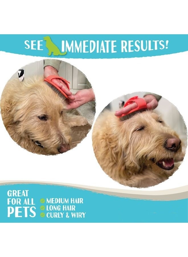 MOWKIT Paws Grooming Brush, 1 ct - Hand-Held Rubber Tipped Pin Brush for Dogs & Cats - Deshedding Dogs with Short Hair & Long Hair - Dog Grooming - Image 4